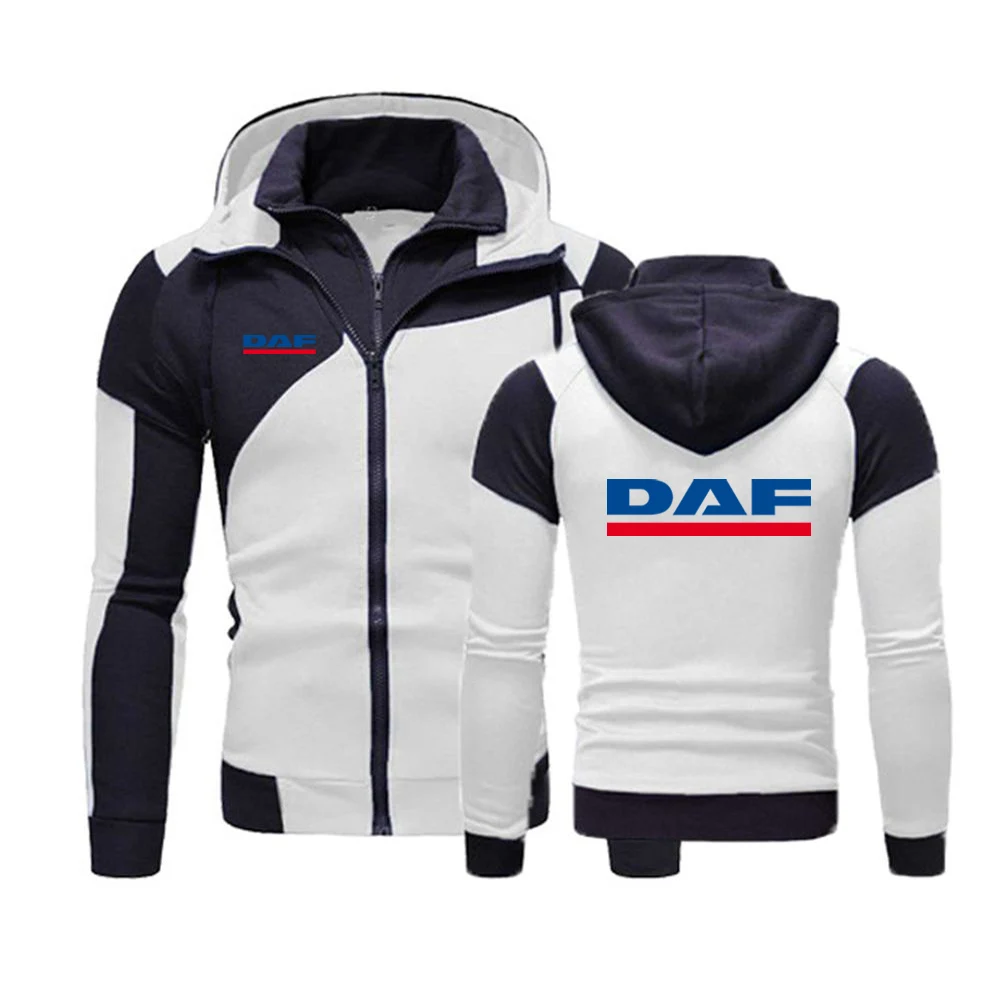 

2022 DAF TRUCKS Logo Fashion Autumn Men Hoodies Sweatshirts Hooded Sportswear Jacket Coat Double Layer Zip Cardigan