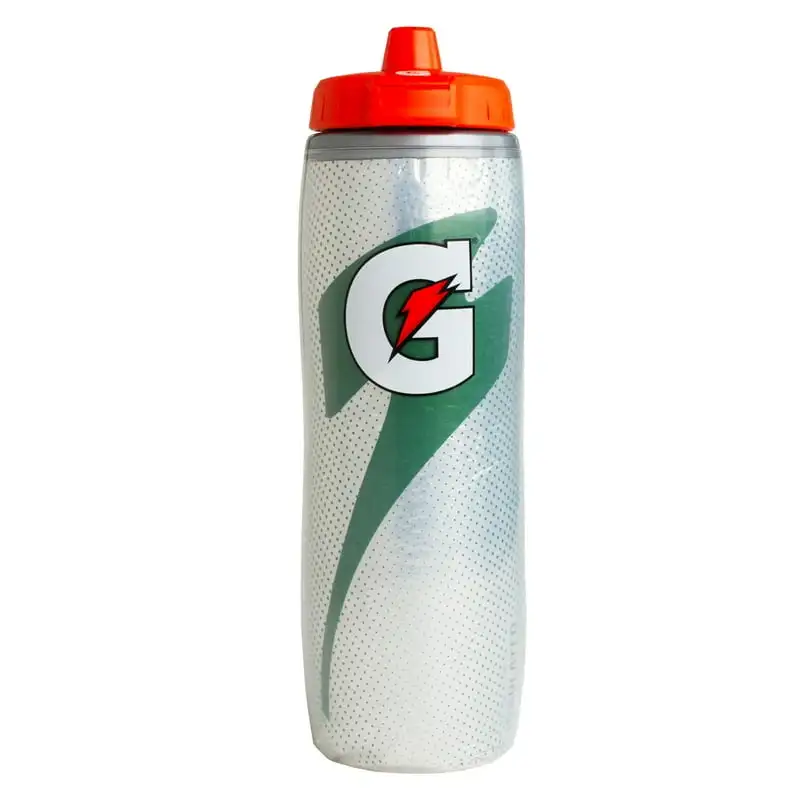 

30 oz Insulated Squeeze Water Bottle with Contour Form for Grip