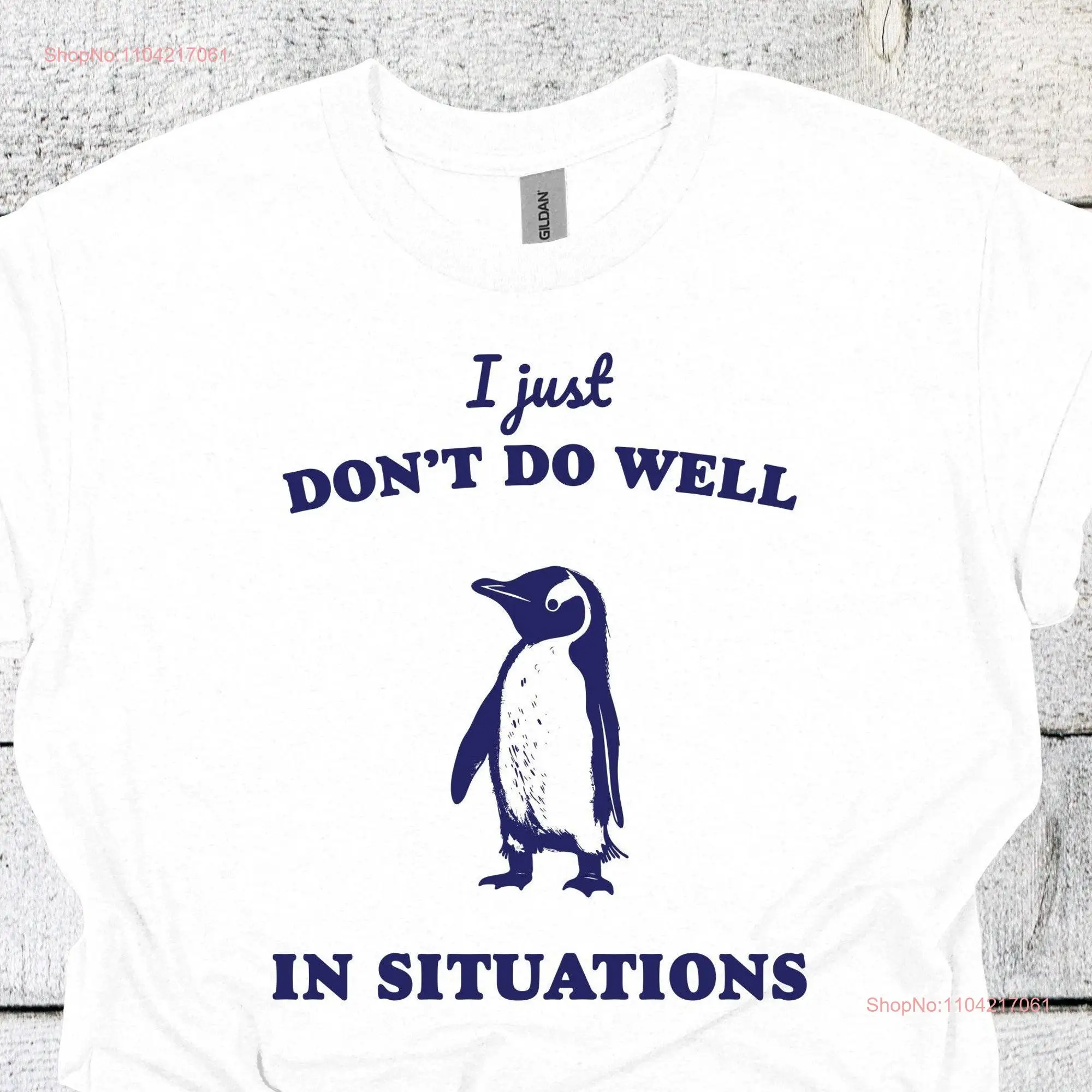 Футболка Я просто не делаю в Situations винтажная забавная ностальгическая хлопковая