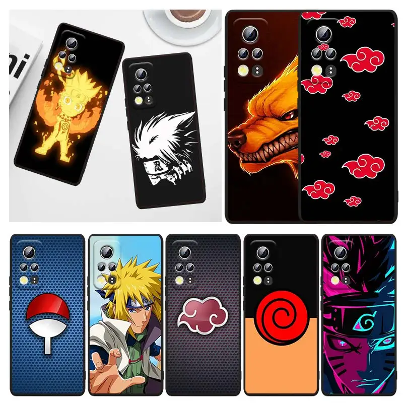 

Japanese Anime Naruto For Honor 60 50 30 30i 30S V30 X30i X20 10X X10 Play 5T Pro Plus Lite SE 5G Black Phone Case Capa