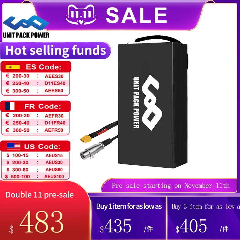 

E-Bike Battery 72V 60V 52V E-Scooter Lithium Battery 48V 36V 20Ah 30AH 18650 Cells for 200W-1800W Motor Electric bike Scooter