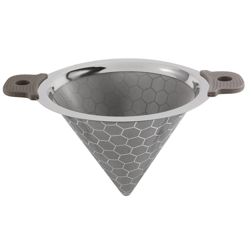 

Stainless Steel Double-Layer Tea Strainer, Coffee Dripper, Measuring Cup Tea Funnel Cone Superfine Strainer Tea Filter