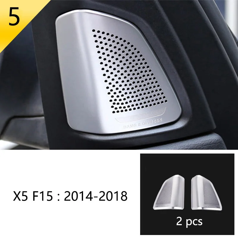 

Аксессуары из нержавеющей стали для BMW X5 X6 E70 E71 F15, внутренняя отделка двери, звуковой динамик, дверной громкий динамик, декоративная наклейка на крышку