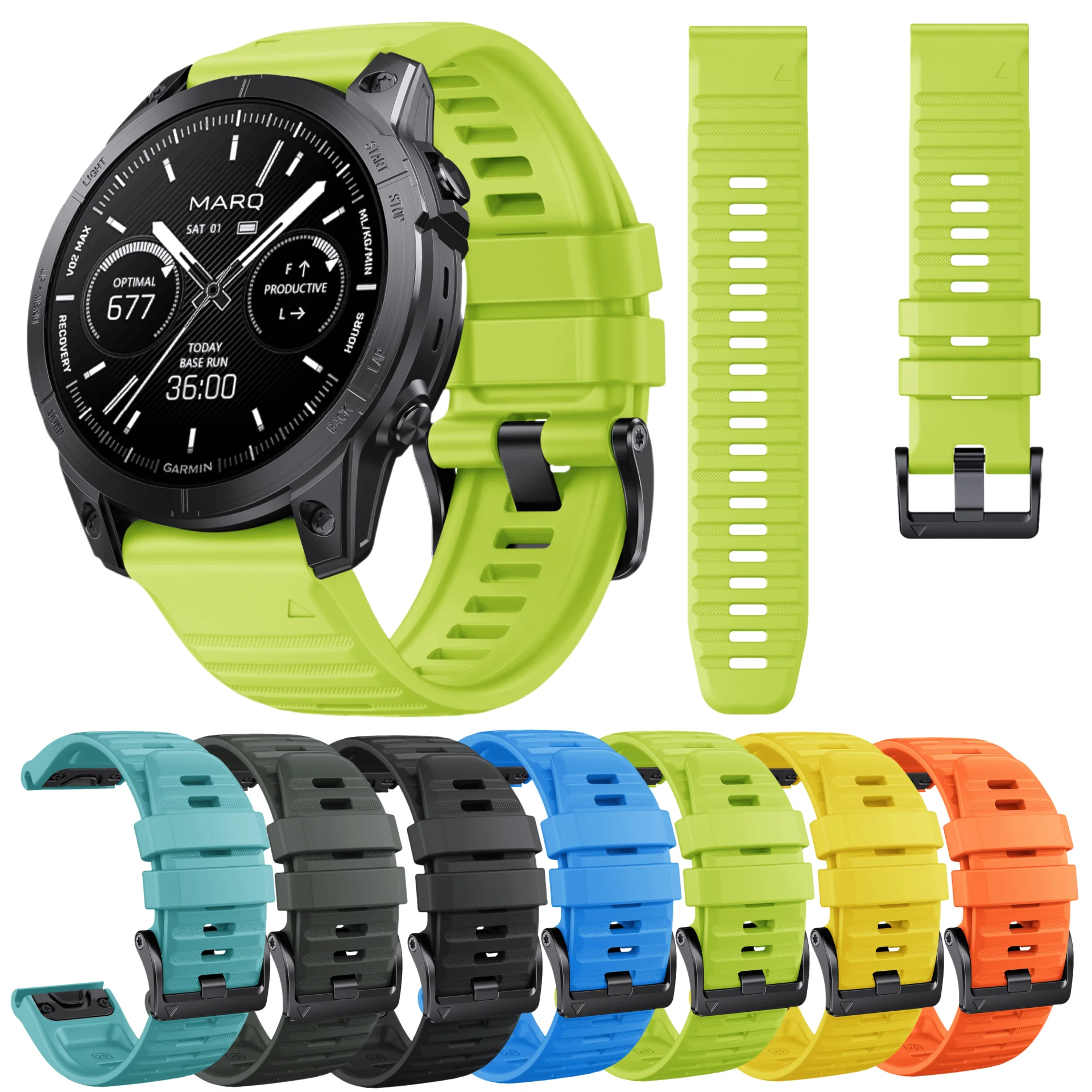 Ремешок силиконовый для Garmin Fenix 7X 7 Pro 6 6X/Epix Gen 2 51 мм 47