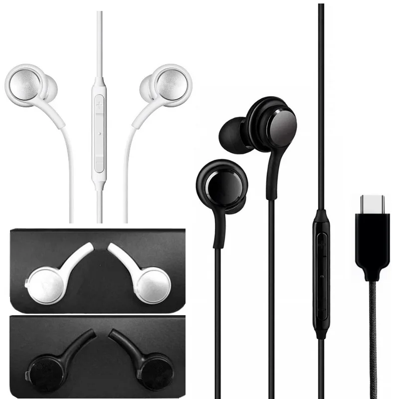

500pcs Type C Earphones IG955 Type-c Volume Control Wired Earphones For Samsung Galaxy Note 10 Huawei Xiaomi type c headphones