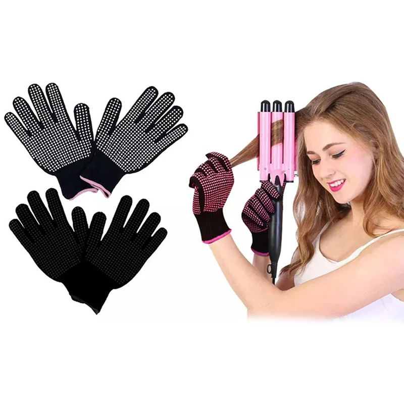 

1PC New Double-sided Hair Straightener Perm Curling Hairdressing Heat Resistant Finger Glove Hair Salon Thermal Styling Gloves