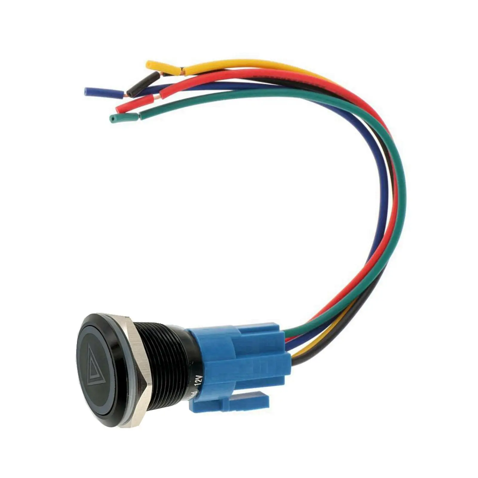 Car Emergency Light Switch Button Universal 19mm for Motorcycle Vehicles