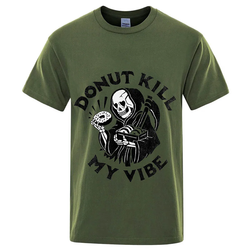 Мужская Футболка Оверсайз С Принтом Черепа В Стиле Уличного Тенниса Хип-хоп