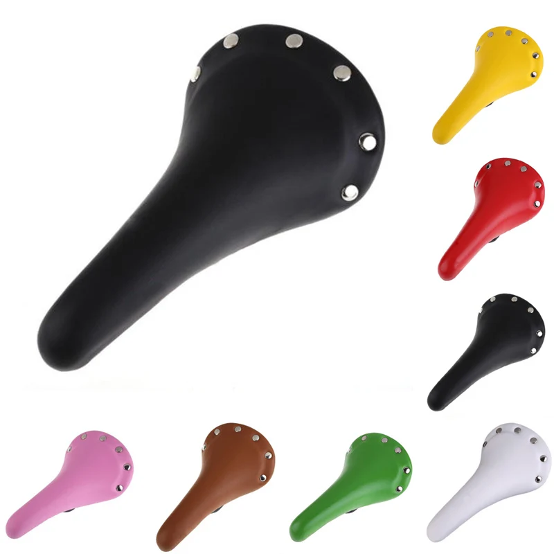 

1*Rivet PU Leather Bicycle Saddle Seat Bicycle Fixed Gear MTB Fixie Bike Track Durable Saddle Seat Cycling Accessories