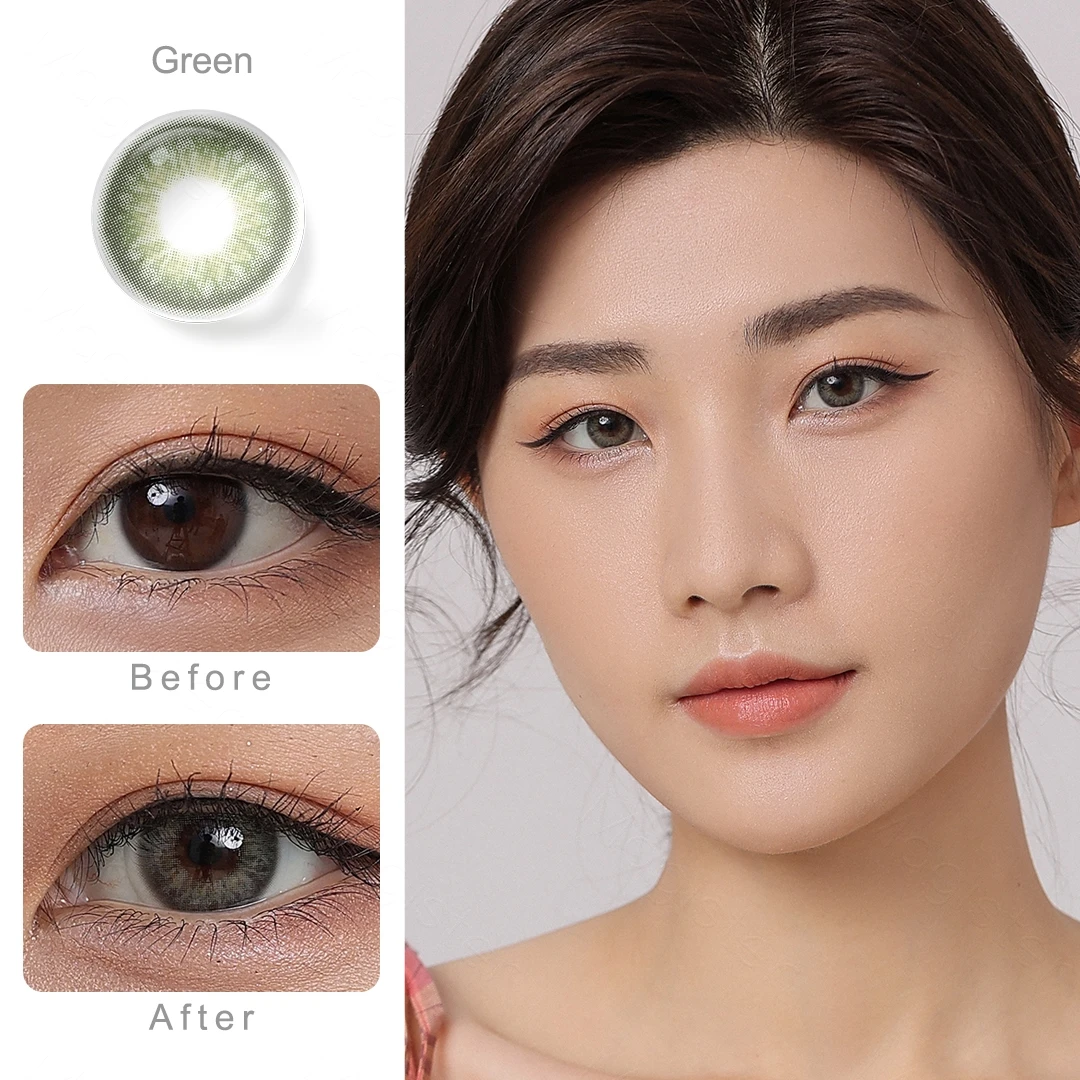 magister 2 pieces gleam series colored contact lenses annual eye makeup soft lenses color contact lens for eyes color contacts free global shipping