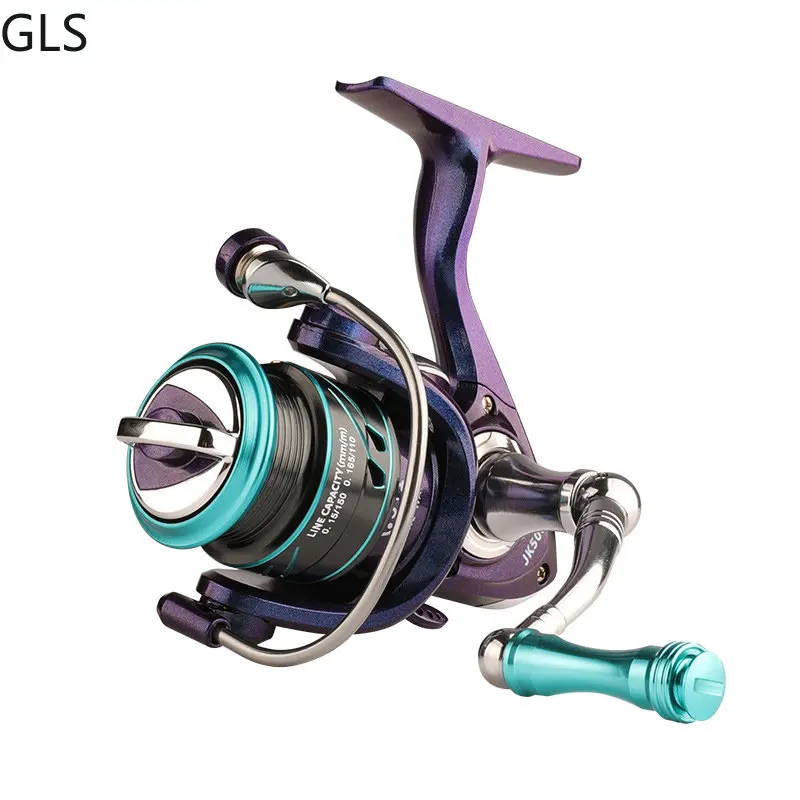 

5.2:1 Small/Lightweight Fishing Reel 5+1BB High Strength Carved Metal Spool Spinning Reel Fishing Accessories saltwater fishing