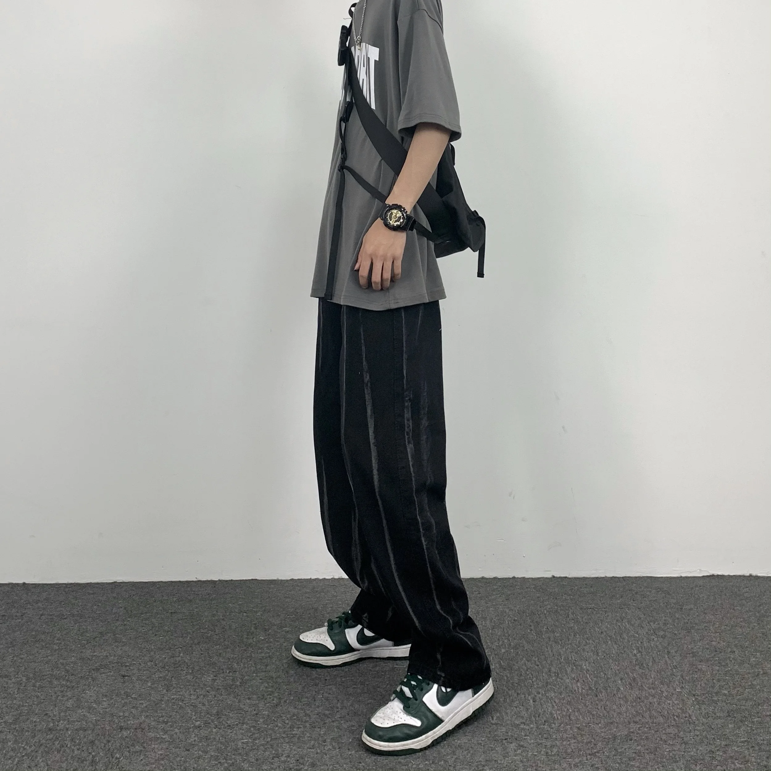 Men's Jeans Japanese Tie-dye Wide Leg Jeans Hip Hop Men's Pants Y2k Pants Jeans Fashion Streetwear Brand Jeans Jeans Aestethic