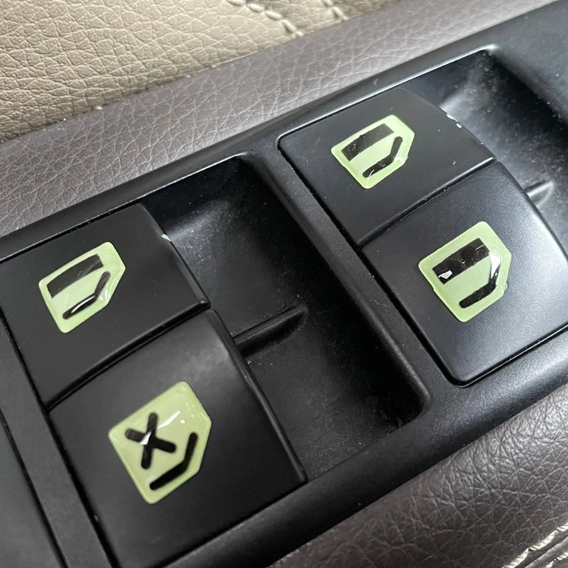 Lift Button Stickers Luminous Repair Decal Car Door Window Personal Auto Element T21E |