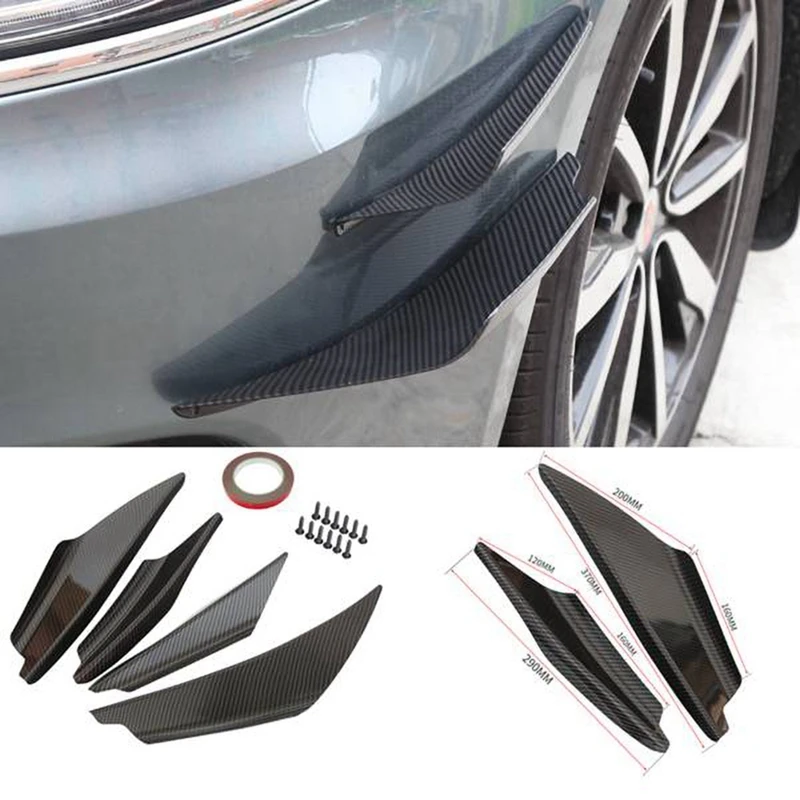 

1 Set Car Modified Front Bumper Sports Air Knife Universal Car Front Bumper Spoiler Vehicle Splitter Fin Accessories