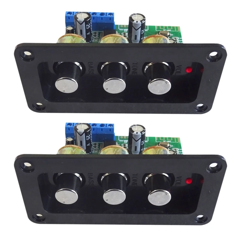 

RISE-2X Bluetooth 5.0 Power Amplifier Stereo 2X26W 8 Ohm Speaker Sound Amplifier Treble Bass Tone Adjustment Home Audio Amp