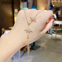 ehshir 316l stainless steel micro inlaid zircon octagram bracelet new ladies bracelet festive party jewelry gift