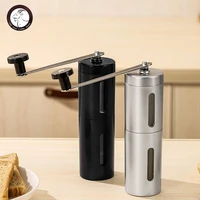 manual coffee grinder portable hand coffee bean mill with ceramic adjustable knob setting stainless steel coffee grinder