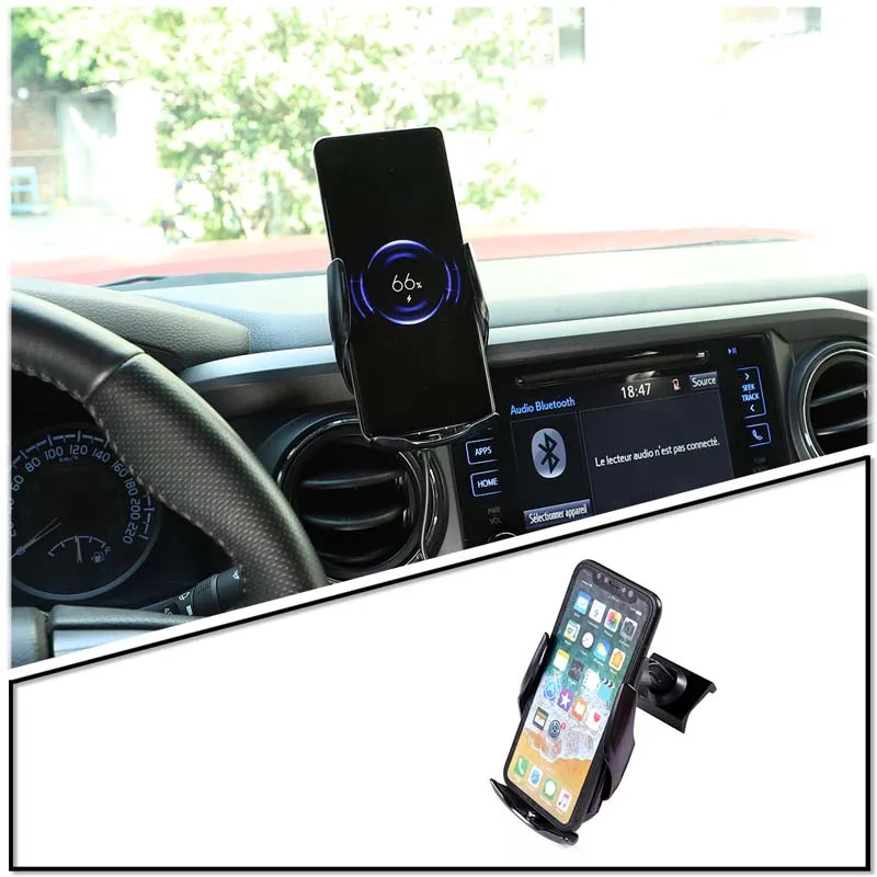 For 2016-2022 Toyota Tacoma aluminum alloy black car styling Car Mobile Phone Holder GPS Navigation bracket car interior parts