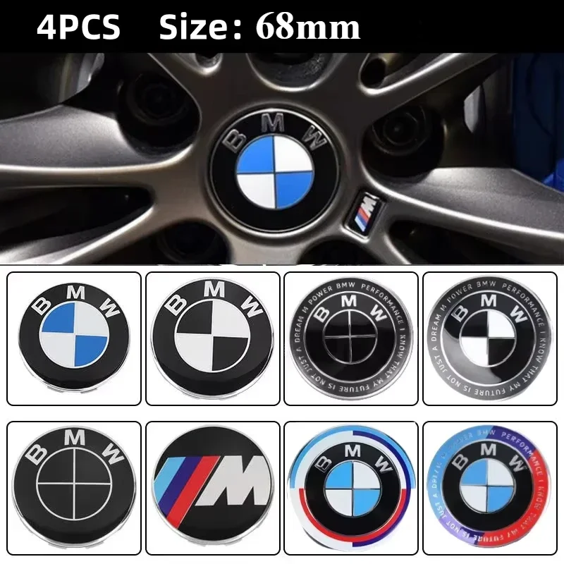 Фото 4 шт. 56 мм 68 мм заглушки центра колеса с логотипом для BMW M X1 X2 X3 X4 F10 F30 F20 F25 E90 E46 E39 E70 №2