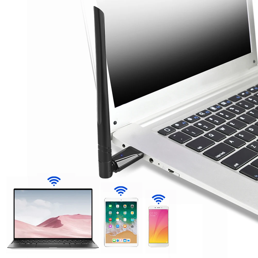 Wi-Fi 6 USB сеть 900 Мбит/с двухдиапазонный драйвер беспроводного приемника 2 4G и 5 ГГц