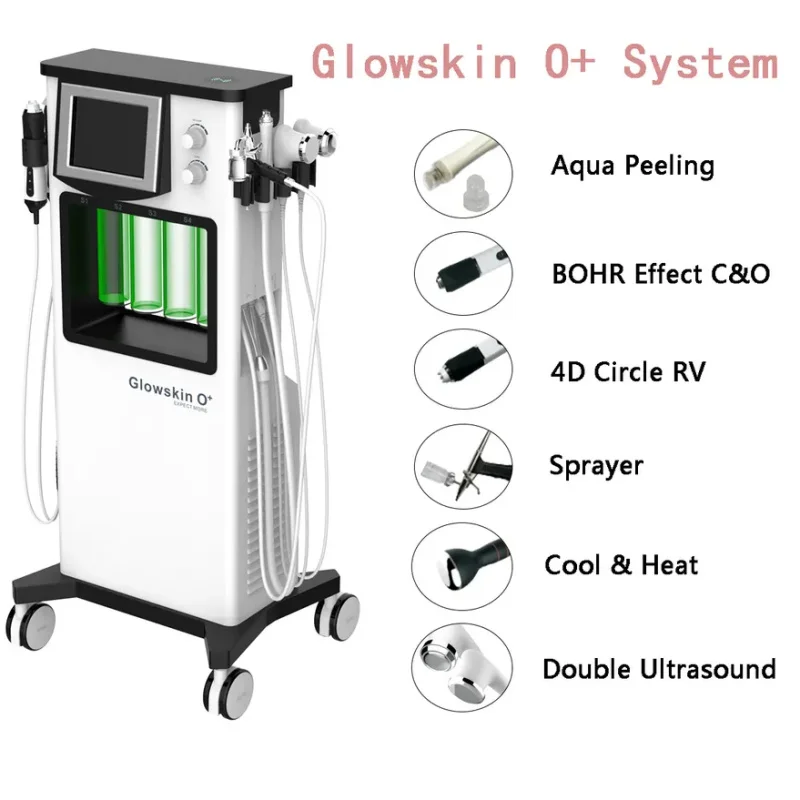 

Glowskin O+ Spa Oxygen Jet Aqua Peel Hydra Dermabrasion Facial Machine Skin Moisturizing Skin Rejuvenation Deep Cleansing