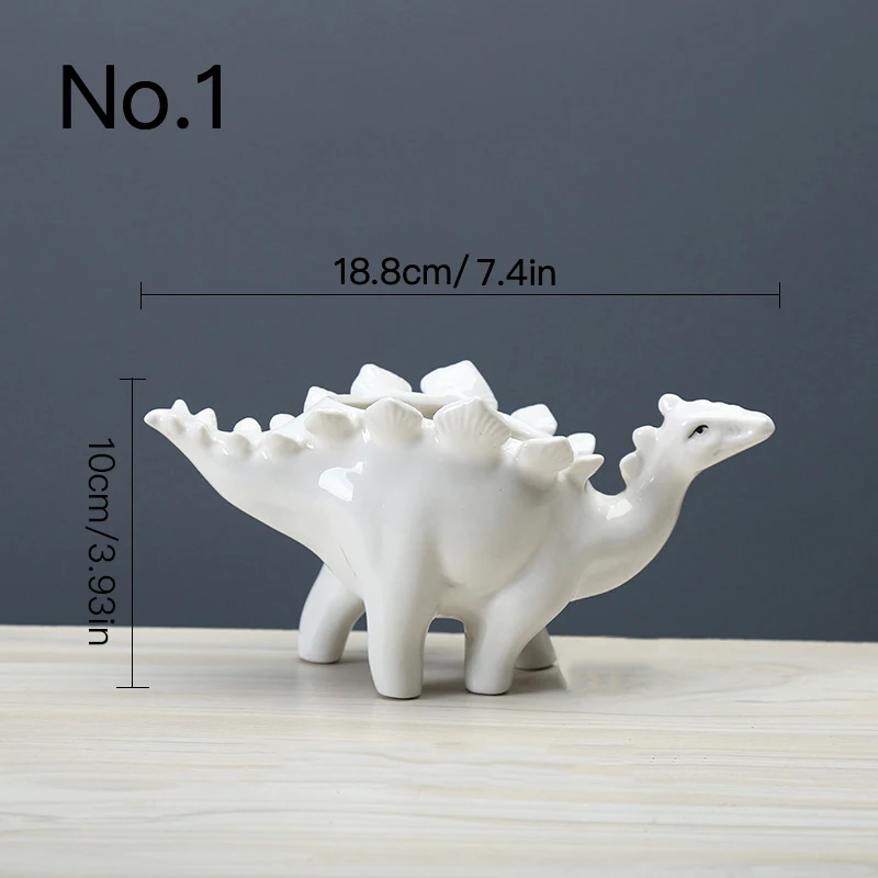 Милый цветочный горшок с динозавром керамический для суккулентов растений кашпо