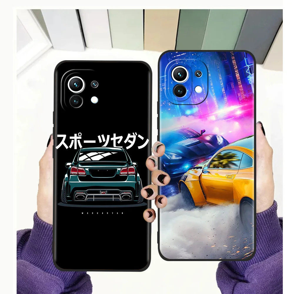 

JDM Tokyo drift sports car Phone Case For Xiaomi Mi X3 X4 NFC F3 M3 GT Note 9T 10T 10 11 Ultra 11T 11X 11i Pro Lite 5G Silicone