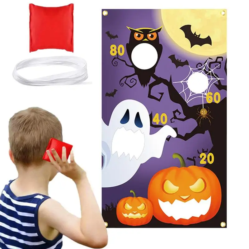 

Bean Bag Toss Games Thanksgiving Toss Game Halloween Decorations Spooky Games Decorations Ghost Pumpkin Throwing Games With Bean