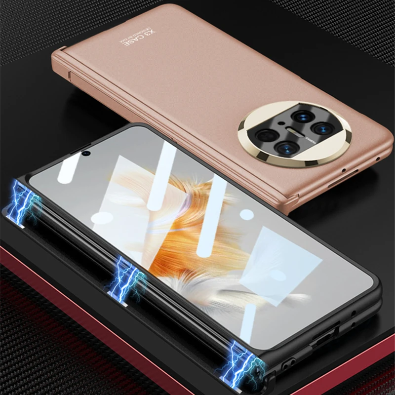 For Huawei Mate X3 Case Magnet Hinge with Built-in Screen Protector Stand Hinge Hard Full Protection Fundas