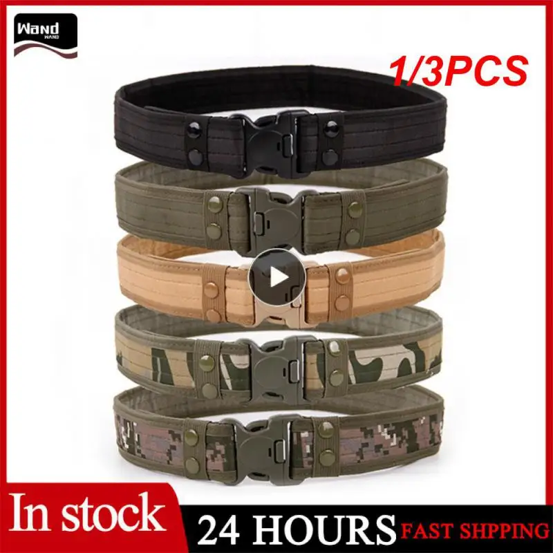 

Ремень мужской Тактический в стиле милитари, Модный Камуфляжный брезентовый пояс в стиле милитари, для охоты, 1/3 шт.