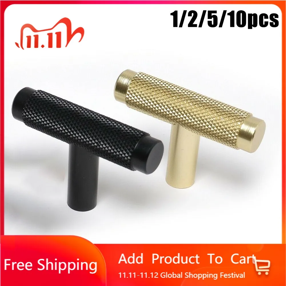 

Kitchen Cabinet Door Drawer Cupboard Knurled T Bar Knob Frosted Pattern Modern Simple Fashion Handle Home Hardware Handle
