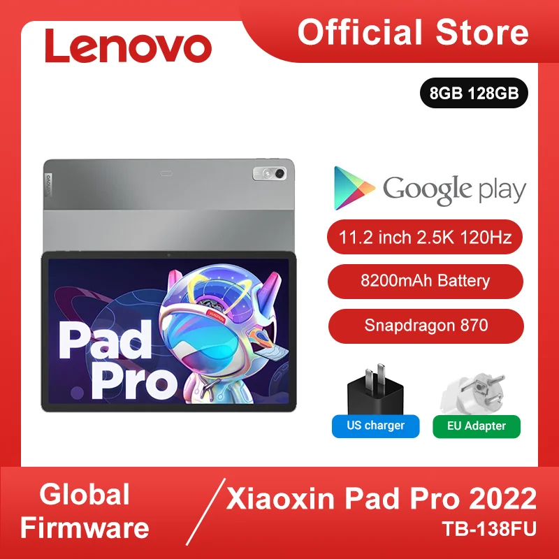 New Lenovo Xiaoxin Pad Pro 2022 Snapdragon 870 8GB /128GB Tablet 11.2'' OLED 2.5K 120Hz Screen 8200mAh 68W Charge Android ZUI 14