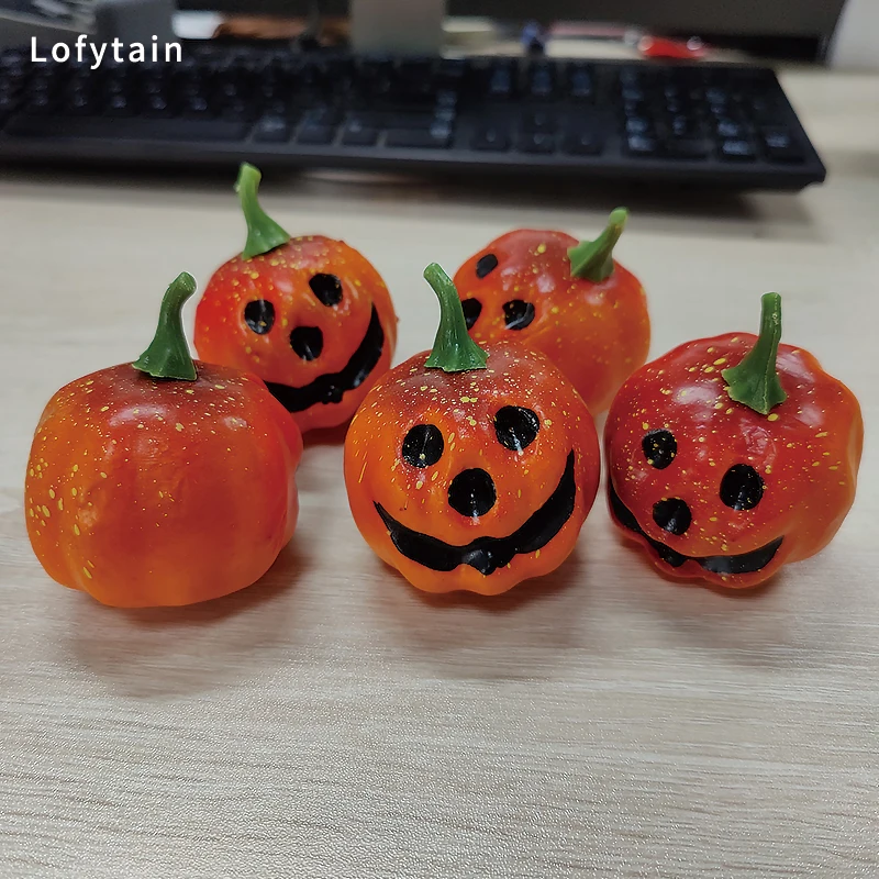 

Lofytain Halloween Ghost Face Pumpkin tabletop Ornament Halloween Party Celebration Decoration Wreath DIY Accessories