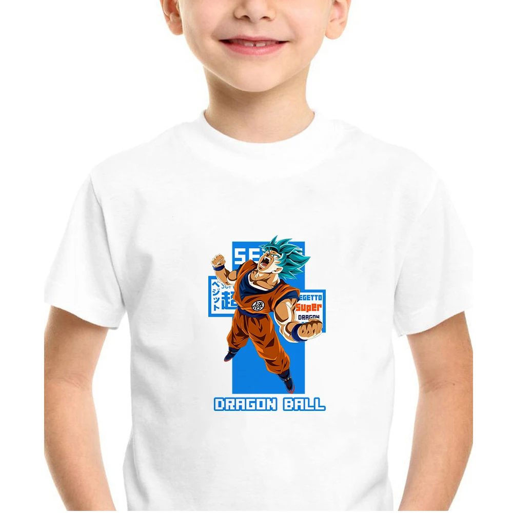 

Goku T Shirt Kids New Summer Casual Short Sleeve Shirt High Quality Children's T-Shirts Cartoon Anime Top Tees Boys Clothes