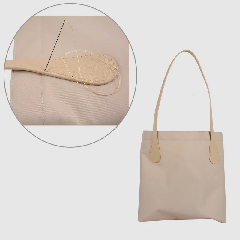 New 1 pair 86cm long PU leather DIY hand sewn handle bag strap Shoulder Bag sew Strap belt handles for Handbag Bag Accessories