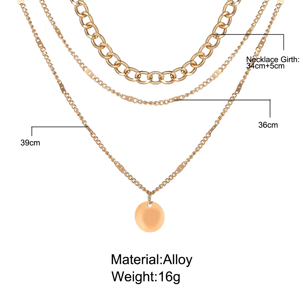 

Simple Crystal Geometric Gold Color Pendant Necklace Set for Women Charms Fashion Square Rhinestone Female Vintage Jewelry 2022