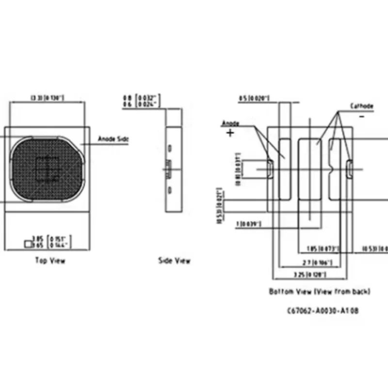50 шт. LCY H9PP 3838 золотисто-желтый цвет 1-3 Вт Светодиодный светильник osram бусины