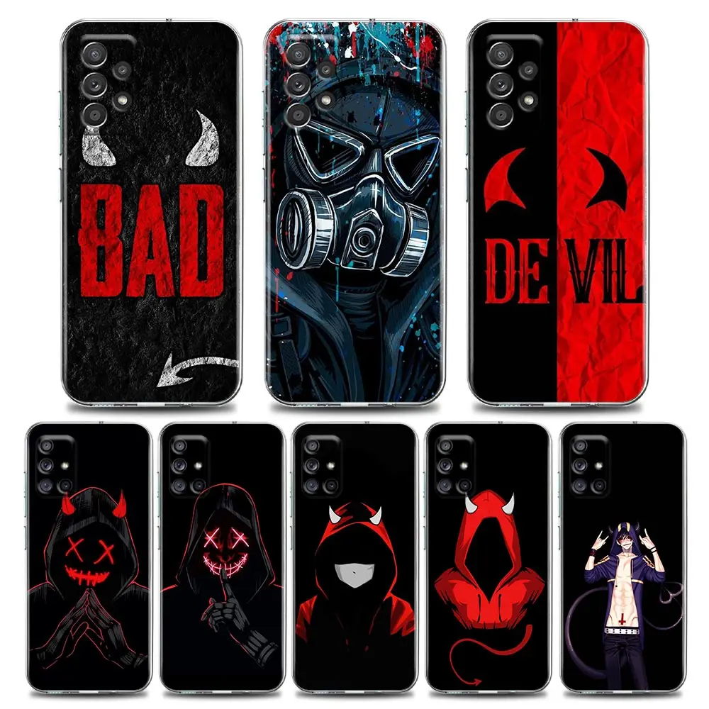 

Anime Devil Bad Boy Clear Phone Case for Samsung A01 A02 A02s A11 A12 A21 S A31 A41 A32 A51 A71 A42 A52 A72 Soft Silicone