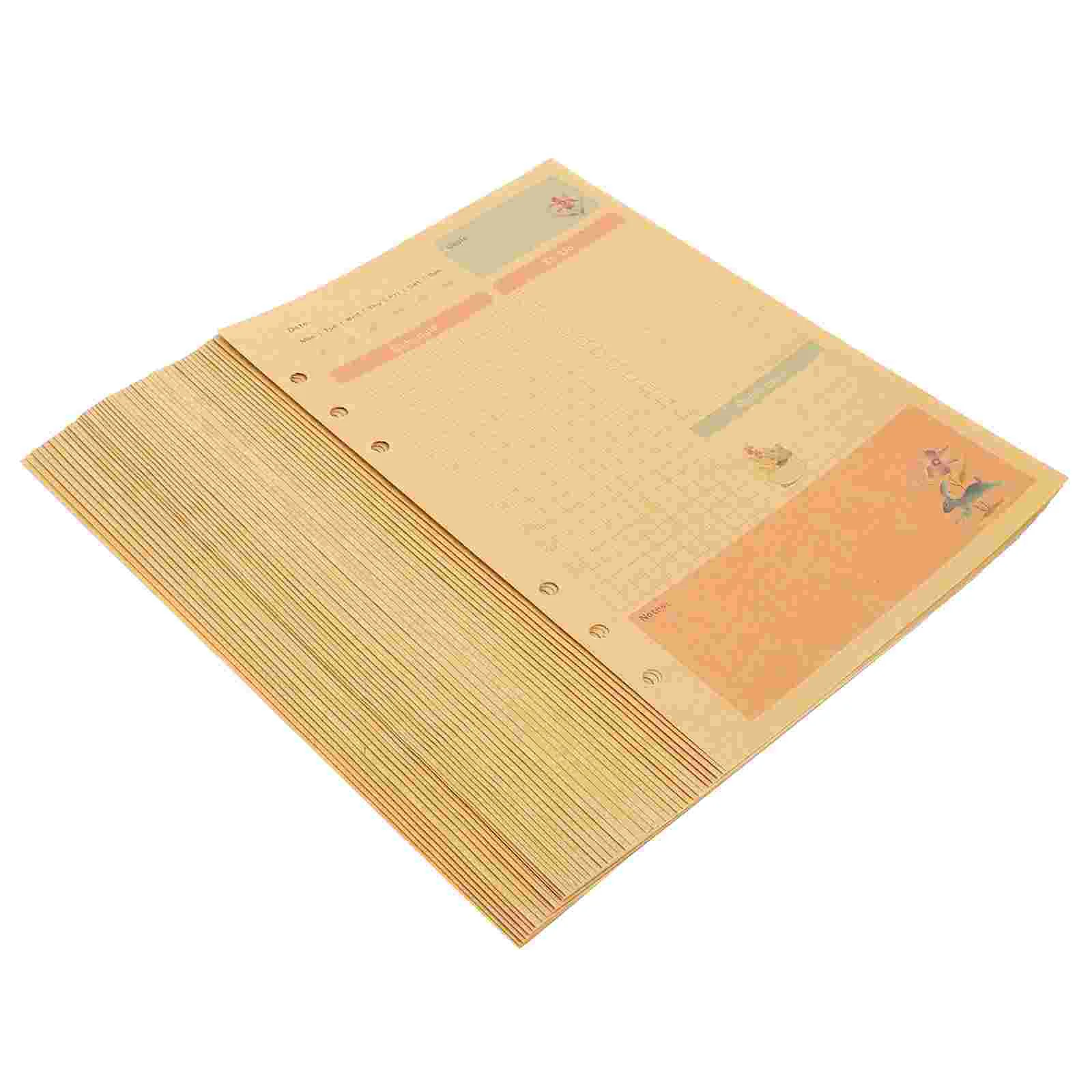 

Paper Notebook Refills Refill Binder Ring Leaf Loose Tul Planner A5 Ruled College Hole Punched Pape Six Holes