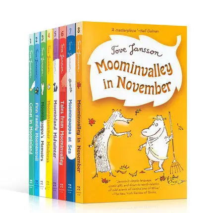 

8Pcs Moominvalley In November/Moominland Midwinter/Moominpappa At Sea Original English Picture Book for Kids