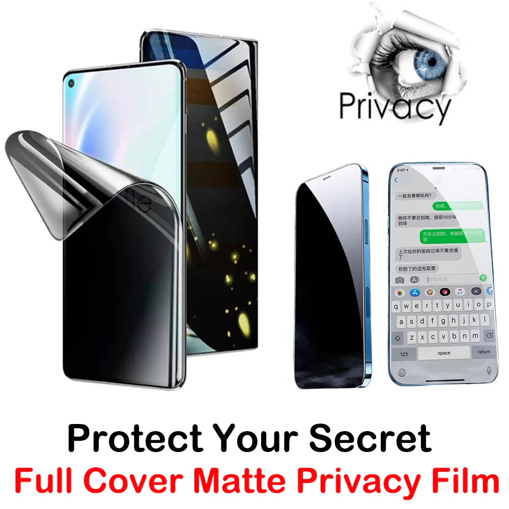 

S22 Ultra Matte Anti Spy Privacy Hydrogel Film For Samsung S20 S21 Plus Note 10 S8 S9 S10 Plus Note20 A70S A12 Auto Repair Cover