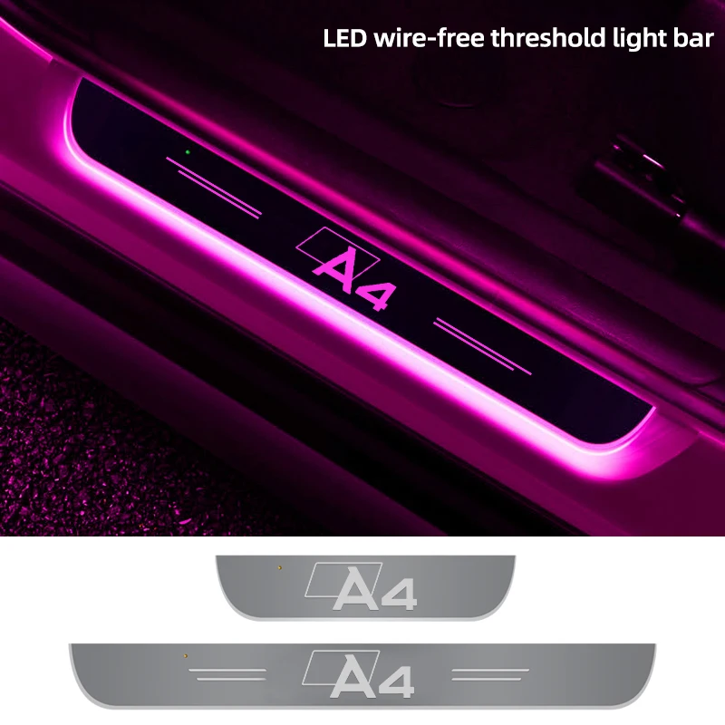 

Threshold protection strip For Audi A4 RS4 B5 B6 B7 B8 2012 Car Welcome Threshold LED Car Door Atmosphere Light Auto Accessories