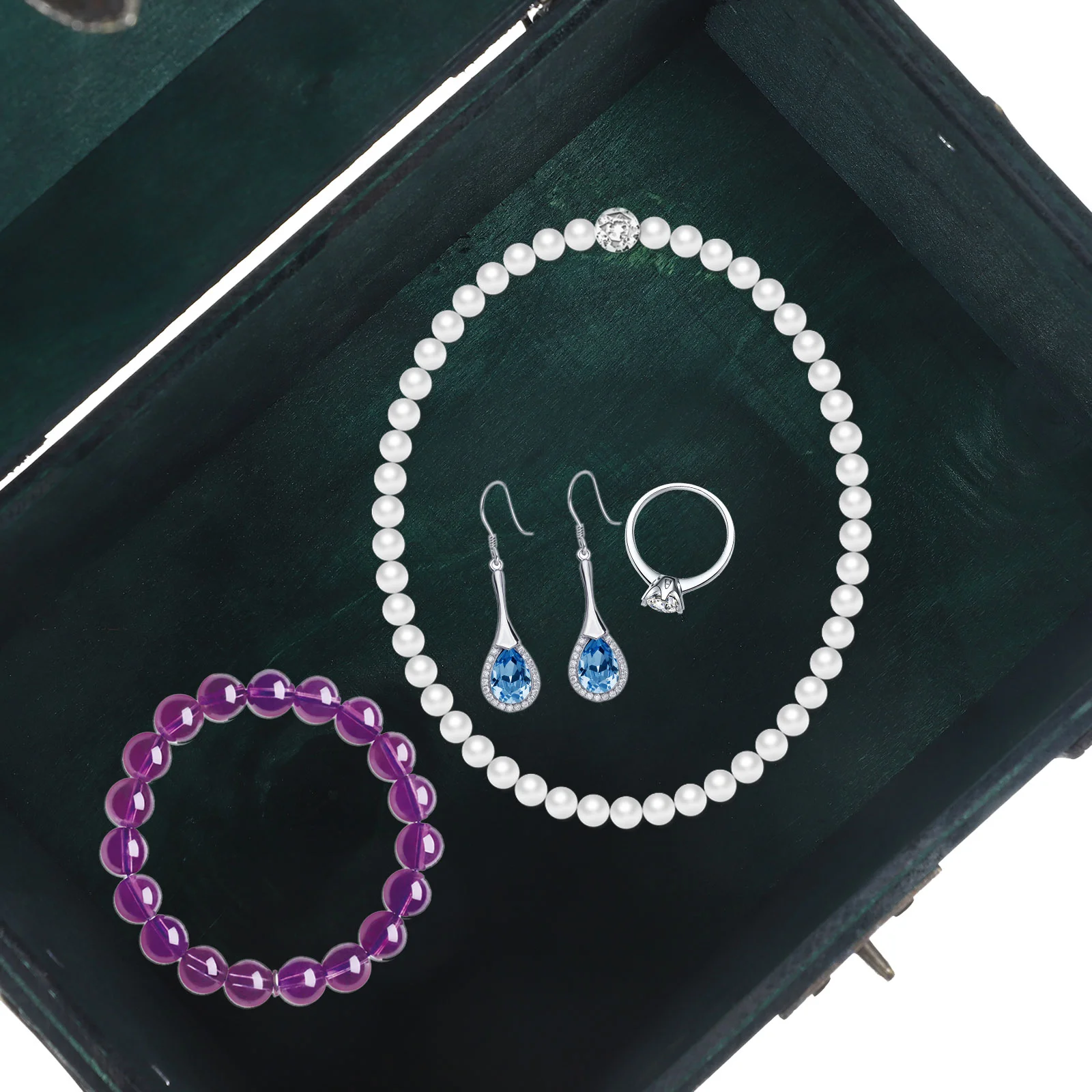 Коробки для хранения винтажный контейнер ювелирных изделий реквизит фото