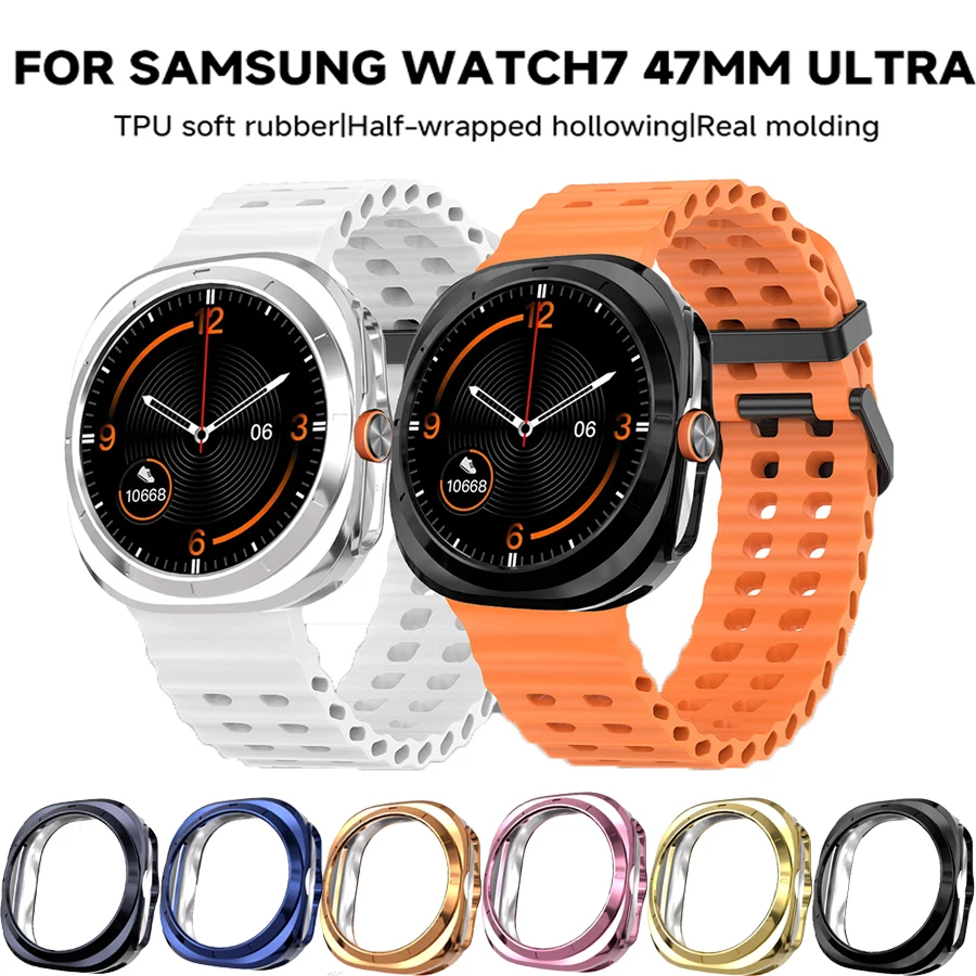 Samsung Galaxy Watch7 Ultra 47 Мм Мягкий Чехол Из ТПУ Защитный С Защитной Пленкой Для Экрана 40 44