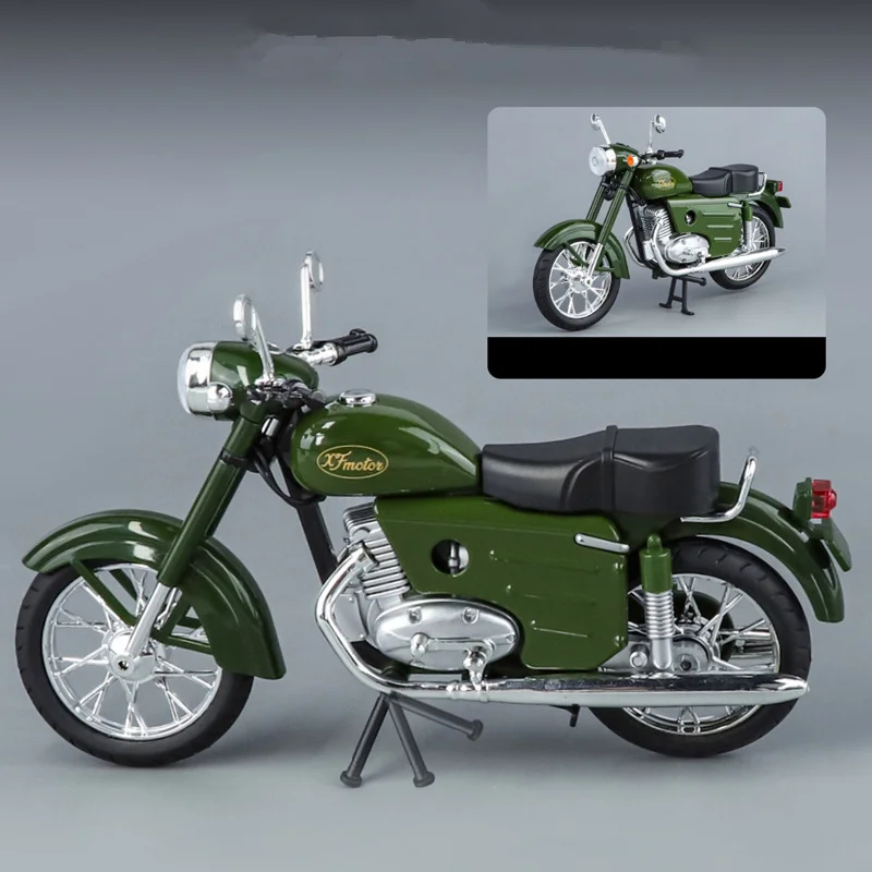 1/10 JAWA 250 классическая модель мотоцикла в стиле ретро из сплава литая под