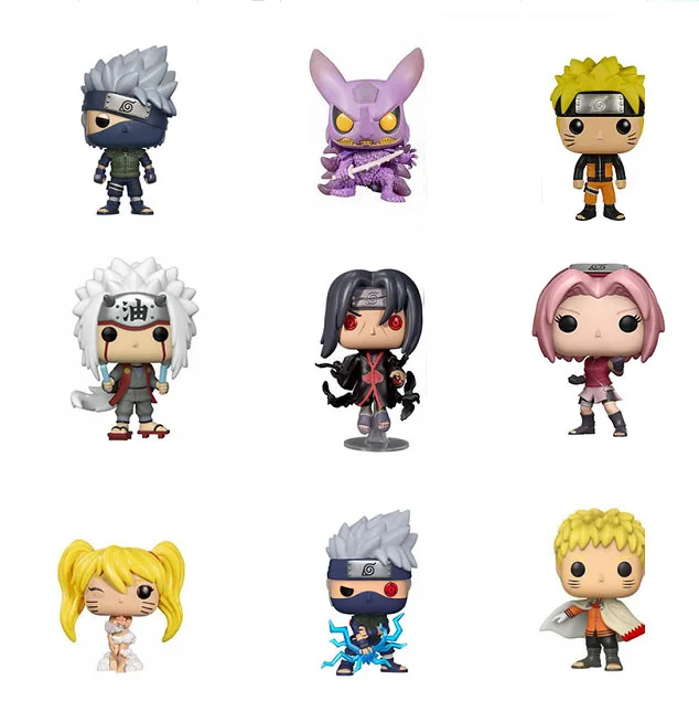Экшн-фигурки Funko POP NARUTOs SASUKE1023 # KAKASHI ANBU994 # UZUMAKI 726 JIRAIYA ON TOAD 73 #, игрушки для детей, рождественский подарок