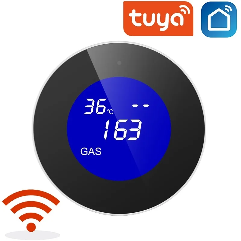 

Смарт-Датчик природного газа Tuya с Wi-Fi, бытовой смарт-детектор утечки сжиженного углеводородного газа, Детекторы температуры с Wi-Fi