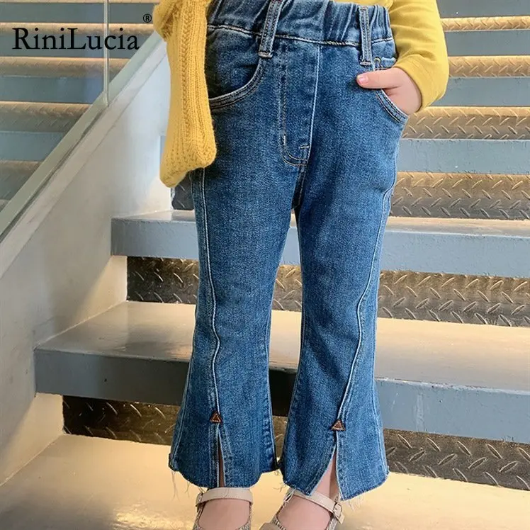

RiniLucia Toddler Kid Baby Girls Clothes Fashion Jeans for Girls Flared Pants Infant Denim Pants Childrens Trousers Outfit