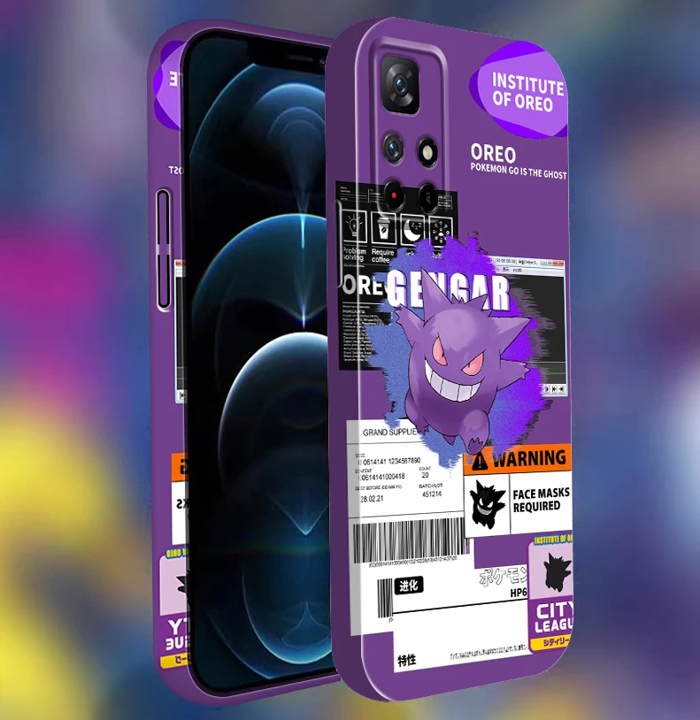 

Pokemon Gengar Psyduck Cartoon Film Phone Case For Redmi K60 K50 K40 K30 9A Note 12 11 11T 10 10S Pro Plus 5G Feilin Hard Cover