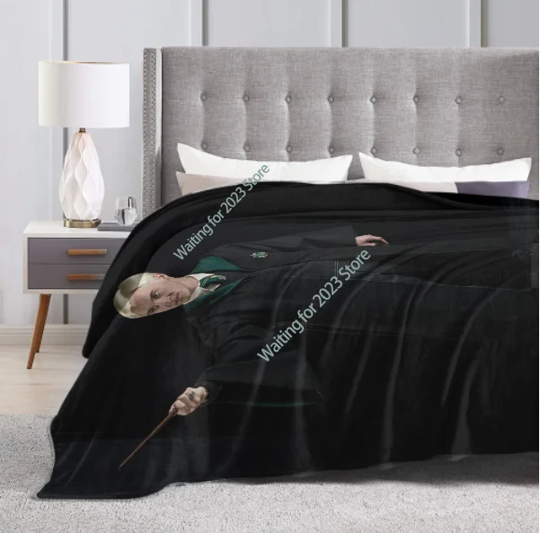 

Hot Draco Malfoy Blanket Stickers Blanket Warm Cozy Letter Throw Blanket Print on Demand Sherpa Blankets for Sofa Thin Quilt